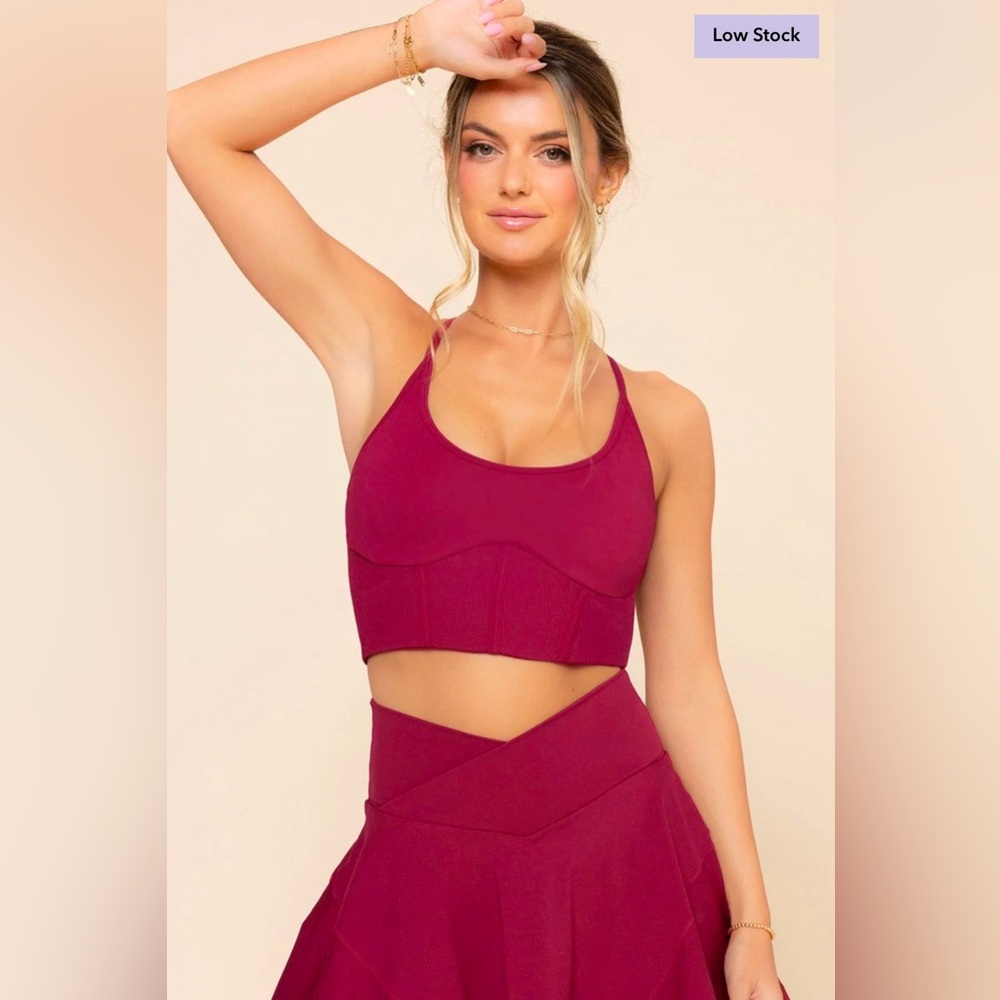 Popflex Pilé Corset Crop Bralette - Picture 3 of 9